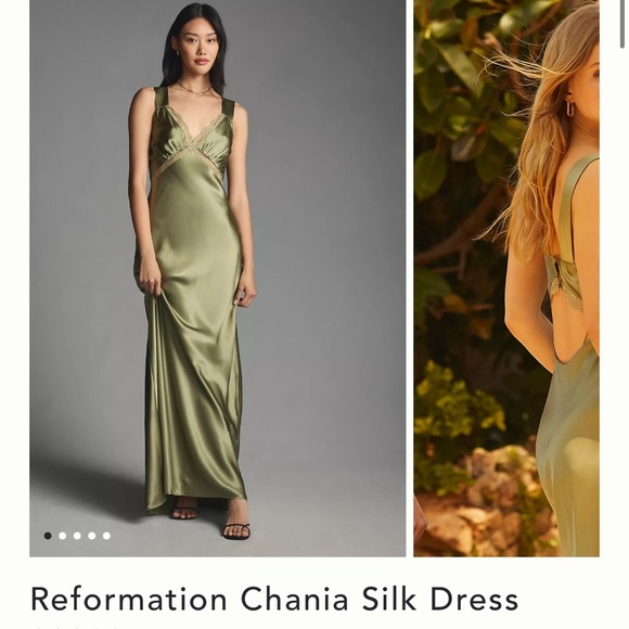 chania silk dress reformation Bridal beauty meets @Reformation's best. Shop the Chania Silk Dress at the in bio. : @breahnataylorphotography